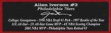 Allen Iverson Nameplate Philadelphia 76ers Autograph Basketball Jersey HOF 2016