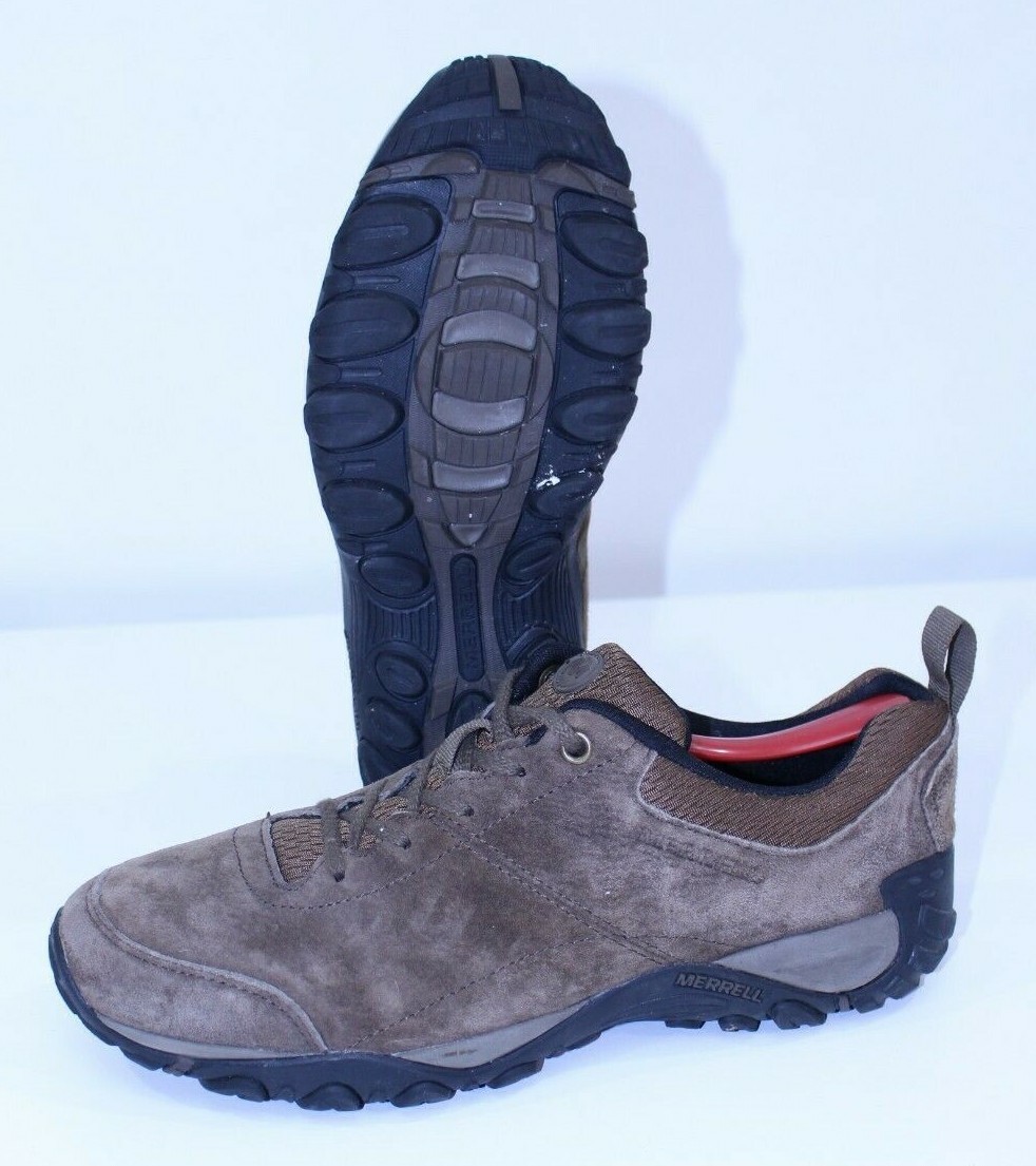 Merrell Boots Mens 9 Brown Leather Hiking Trail Shoe Waterproof Shop Brown Mens Merrell Moab 3 Mid Waterproof Round Toe  main image 2