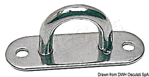 Osculati 10 StüCk AugbüGel Grundplate Eben Va-Stahl Poliert 20X60Mm-image