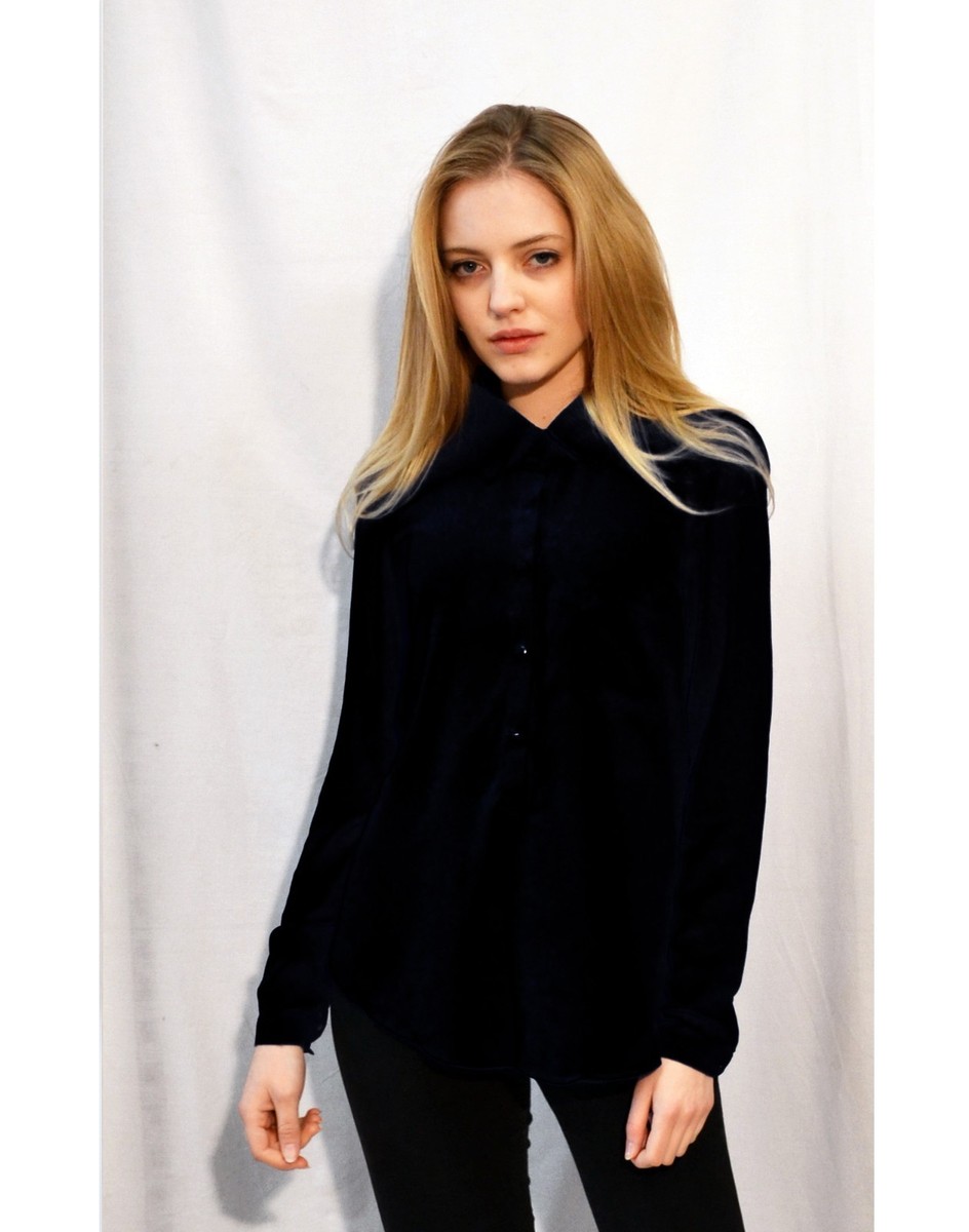 black chiffon blouse long sleeve