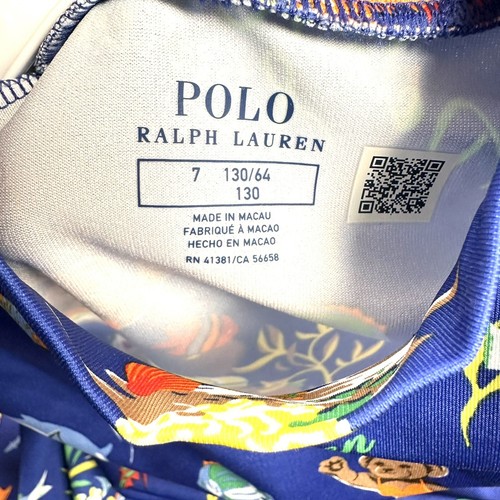 Polo Boy Scuba Bear Swim Sun Rash guard Shirt Size 7 NWT - Picture 7 of 12