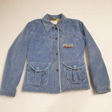 Billabong Y2k Corduroy Jacket Size 36"/92cm Chest Women's/girls Cord Coat Blue