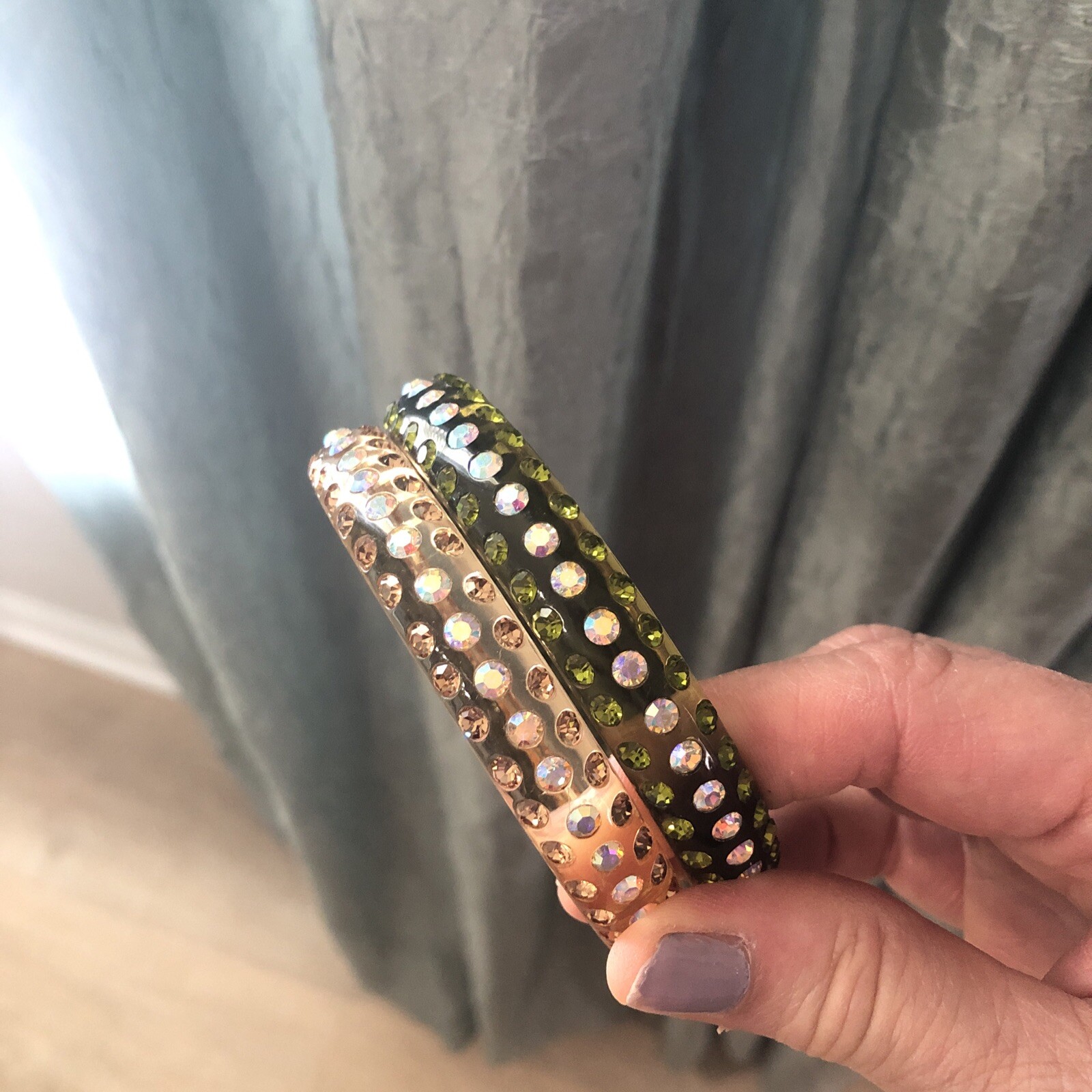 Acrylic Bangle Crystal Bracelets Five - image 9