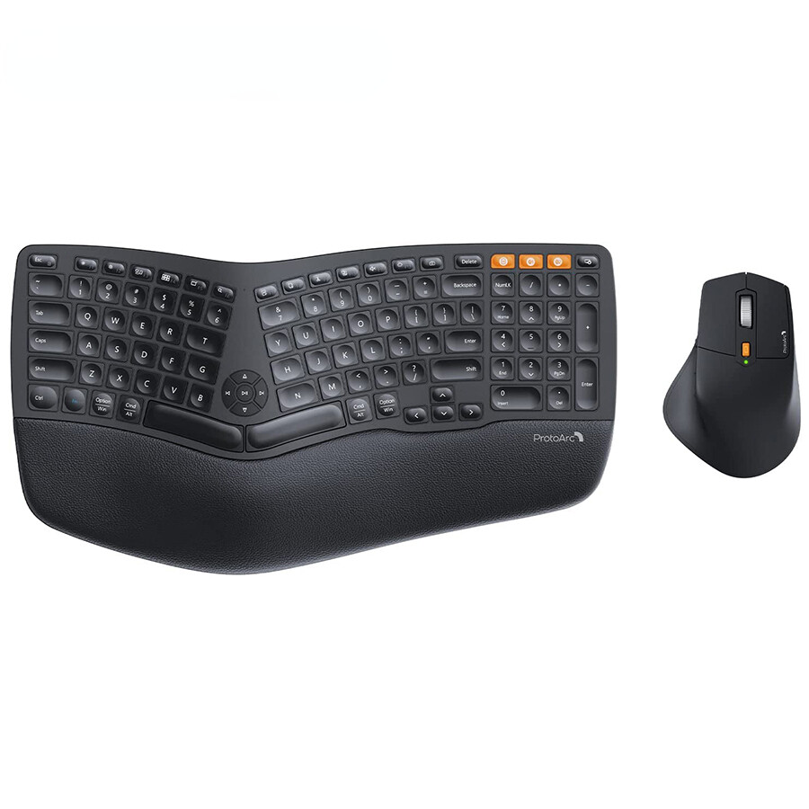 Wireless Keyboard Mouse Combo with Palm Rest Rechargeable Mice Keyboard