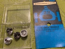 1/32 Strombecker #9041 SET OF 4- 1/2" press-on slot car wheels NOS MIP VINTAGE
