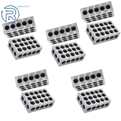 5 MATCHED PAIRS 123 1-2-3 BLOCKS 23 HOLES ULTRA PRECISION .0002'' MACHINIST US