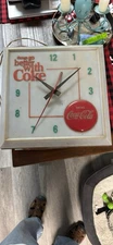 Coca-Cola 1965 Wall Clock 'Things Go Better With Coke' Vintage Soda Advertising