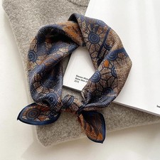 100 Mulberry Silk 21'' Scarf Bandana Women Small Kerchief Wrap Tied