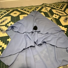 Light Blue Chiffon Solid Sheer Rectangle Scarf Wrap for Women Fashion Accessory