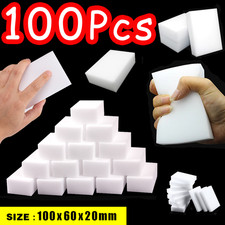 100 PCS Sponge Eraser BULK PACK Melamine Cleaning Foam 3/4" Thick Kitchen Bath