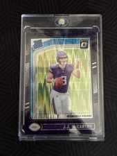 2024 Panini Optic - Rated Rookie J.J. McCarthy #235 Purple Shock Prizm (RC)