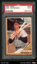 1962 Topps #425 Carl Yastrzemski Red Sox HOF PSA 5 - EX