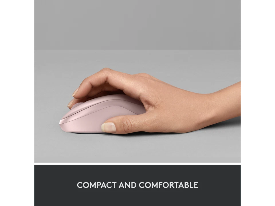 Logitech - M220 SILENT Wireless Optical Ambidextrous Mouse - Wireless - Rose - Image 3 of 4