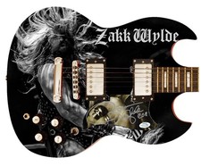Zakk Wylde Signed Custom Graphics Photo Guitar ACOA