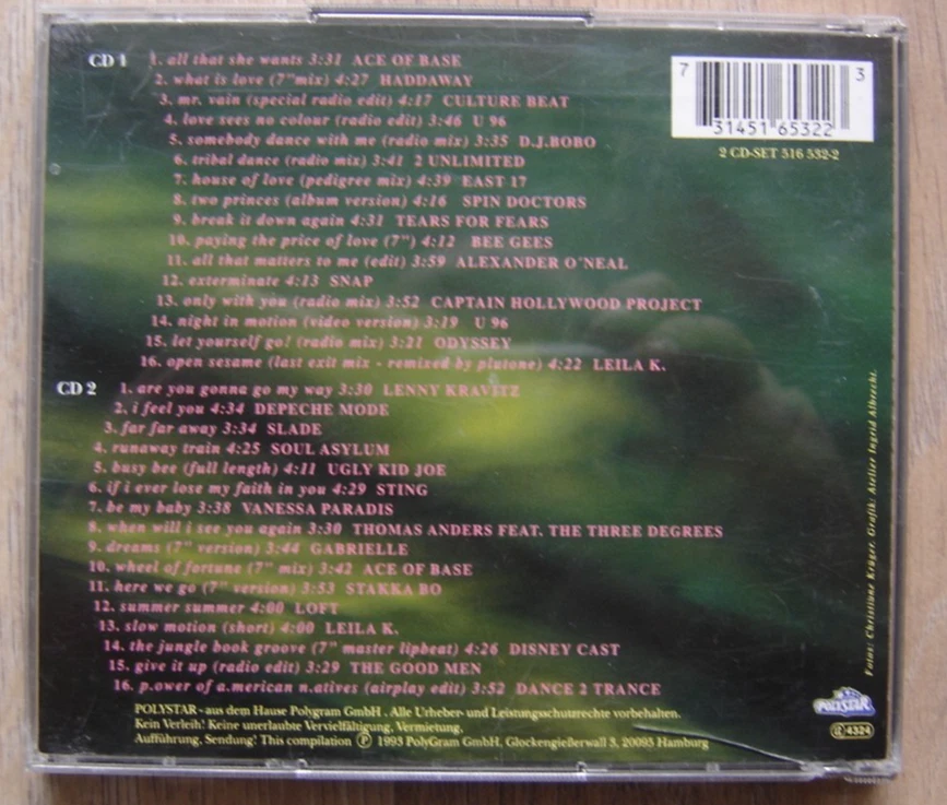 2CD Sahnestücke '93 - Die 32 besten internationalen Hits - Bild 2 von 2