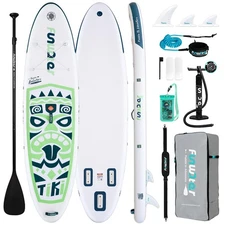 Inflatable 10'6×33"×6" Ultra-Light (17.6lbs) SUP for All Skill Levels Everyth...