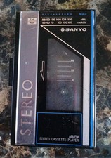 SANYO MGR59 AM/FM Stereo Cassette Tape Player Tested  Working