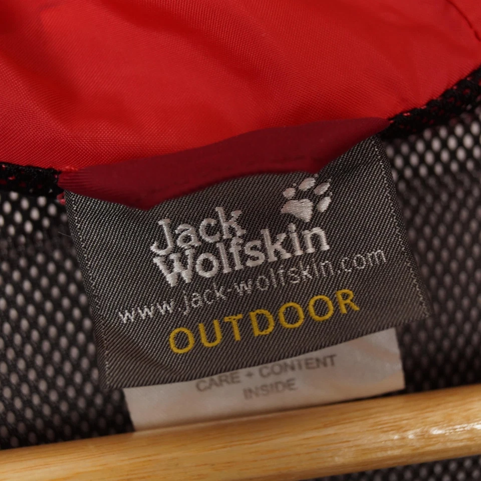 Chaqueta para mujer JACK WOLFSKIN STORMLOCK talla S roja poliamida con capucha cremallera completa Foto 4 de 4