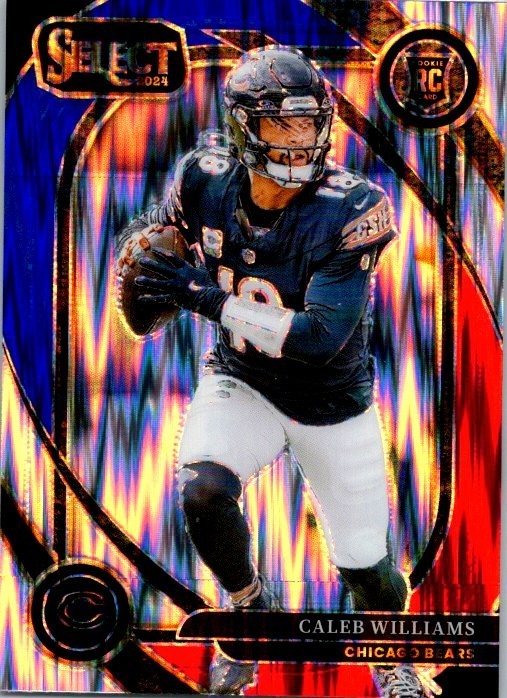 Caleb Williams 2024 Select Red Blue Shock Club Level Rookie Card #216 - Bears