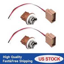 2* Headlamp Light Socket Brake Tail Parking Turn Signal + Pigtail Fit for Ford