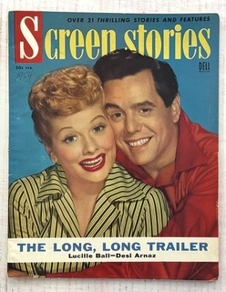 SCREEN STORIES MAGAZINE FEBRUARY 1954 LUCILLE BALL DESI ARNAZ I LOVE LUCY VTG