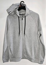 Kenneth Cole Men’s Active Full Zip Gray The Fleece Hoodie M Moisture Wicking