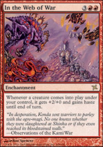 Moderate Play, English MTG Regular In the Web of War Betrayers of Kamigawa Magic - Picture 1 of 1