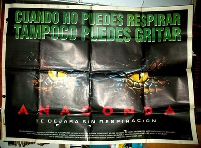 JON VOIGHT JENNIFER LOPEZ ! orig2SH movie poster 1997 ANACONDA ! HORROR