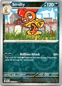 Scrafty 058/086 White Flare Reverse Holo