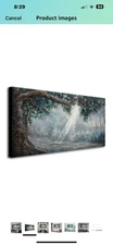 Ardemy Blue Tree Canvas Wall Art Forest Landscape Picture Modern Birch Trees ...
