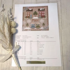 Rare LHN Cross Stitch Chart Winter Girl Cute Design Not for Sale