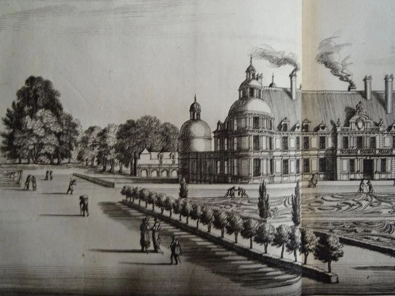 Château de Tanlay Garten Yonne Topographia Galliae EA Merian Kupferstich 1655 - Bild 3 von 3