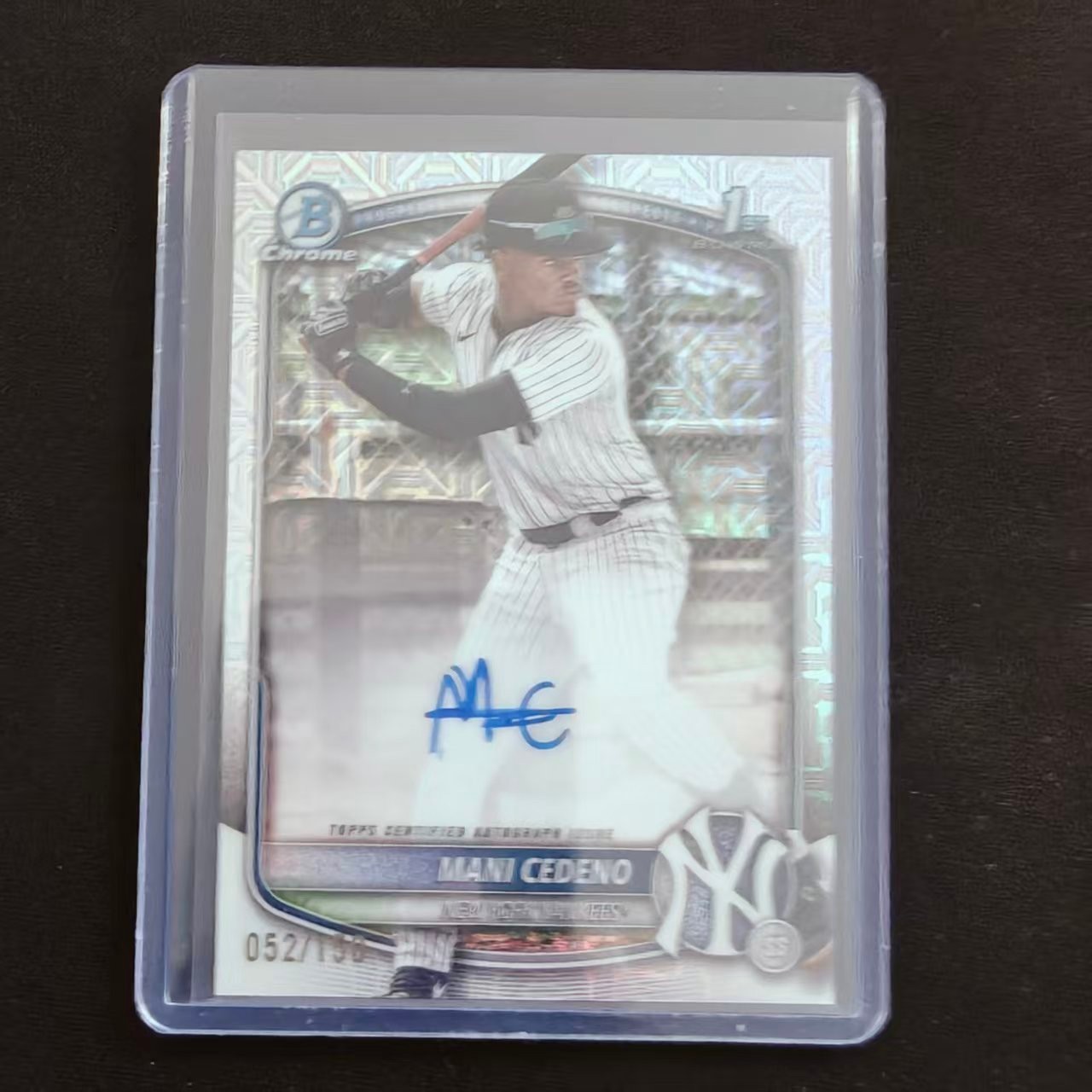 👶2025 BOWMAN CHROME BASEBALL PROSPECT 1ST AUTO HTA CHOICE /150 MANI CEDENO
