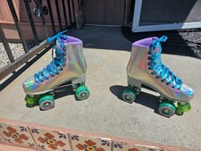 Impala Sidewalk Holographic Roller Skates Women s Size 7 Quad Glitter Wheels