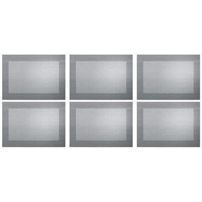 ASA Selection 78088076 Weboptik Tischset, 46 x 33 cm, Polychlorid, silber/schwar