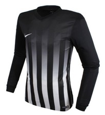 Nike Youth DRY Stripe Division L/S Top Training Black Kid Tee Shirts 725971-010