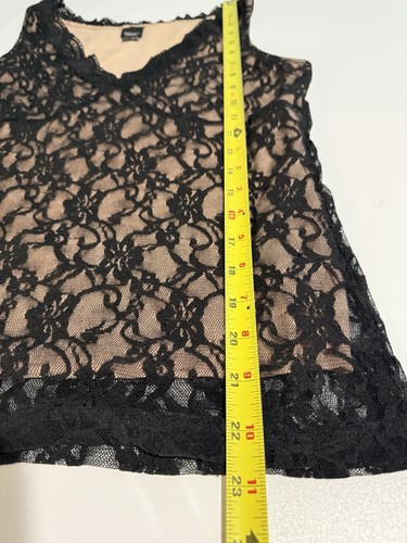 Esprit Women’s Y2K Black Lace Sleeveless Top M Whimsigoth Witchy Dark Romance - Picture 8 of 8