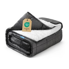 Weighted Blanket 20 lbs 60x80 inches, Sherpa Fleece Throw Blanket for Winter, Fu