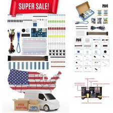 Electronics Basic Kit w/Power Supply Module, Breadboard, Jumper Wire, LED,Res...