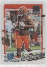 2023 Panini Clearly Donruss Rated Rookie Cedric Tillman #54 16ei