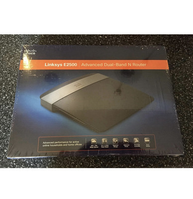 Cisco Linksys E2500 Wi-Fi Router N600 Dual Band Multiple User Black 4 LAN Ports