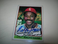 1976 TOPPS TRADED RALPH GARR AUTOGRAPH SIGNED AUTO #410T CHICAGO WHITE SOX