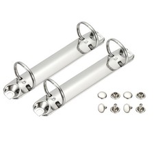 2 Set 0.8" B7 2 Hole O Ring Binder Mechanisms, 25mm Silver Tone