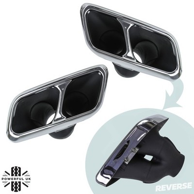 Stainless quad Style Exhaust Tips for Range Rover Sport L494 2018+ tailpipe