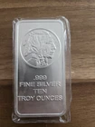 10 oz. Silver Silvertowne Buffalo Bar .999 Fine Silver