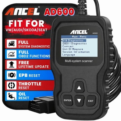 For VW Audi Car All System OBD2 Scanner Diagnostic Tool ABS SRS AT EPB Oil TPS