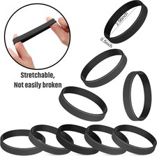 12 Pieces Rubber Bracelets, Solid Color Silicone Wristbands, Multi-Pack Blank W