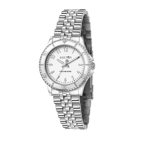 Sector 230 Donna Acciaio Silver con Quadrante Bianco (R3253161534)