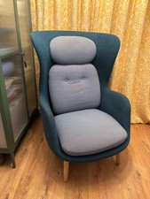 Ro Easy Lounge Armchair Fritz Hansen Blue