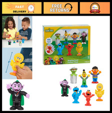 7-Piece Poseable Sesame Street Figurines Set - Kids Toys for Ages 2+ - Fun Playt